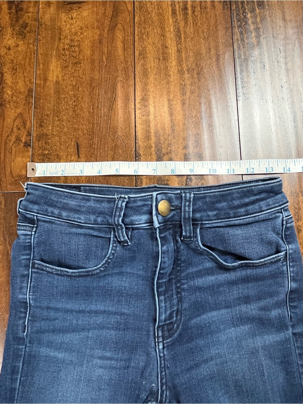 American Eagle Super Stretch Hi-Rise Jegging Blue Denim Women's Size 6 X-Long. - Picture 8 of 14